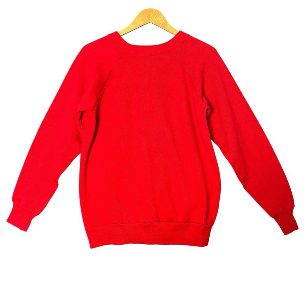 Vintage Champion Sweatshirt Blank Red Crewneck USA Medium 80s 90s USA